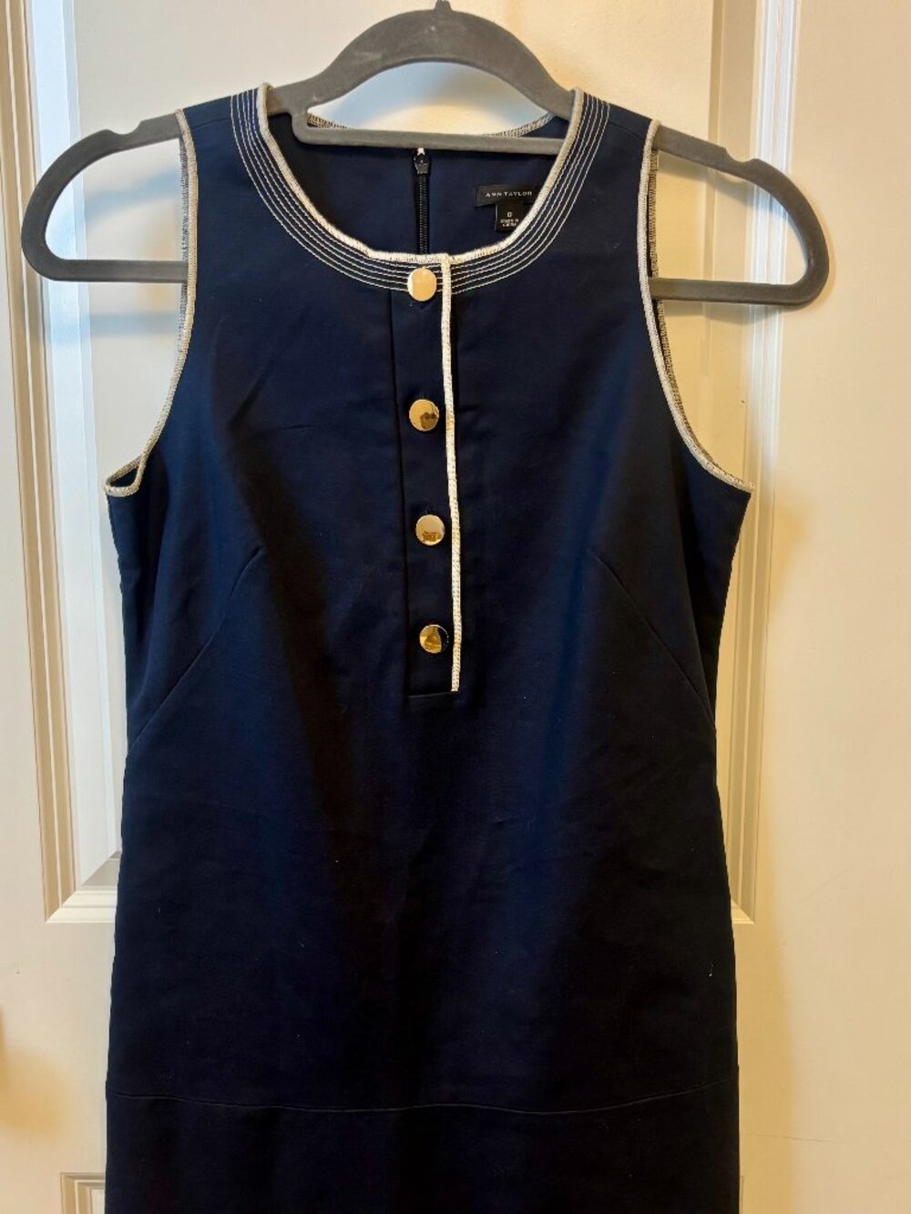 Ann Taylor Navy Sleeveless Dress | Size 0
